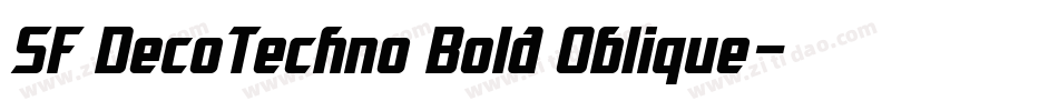 SF DecoTechno Bold Oblique字体转换